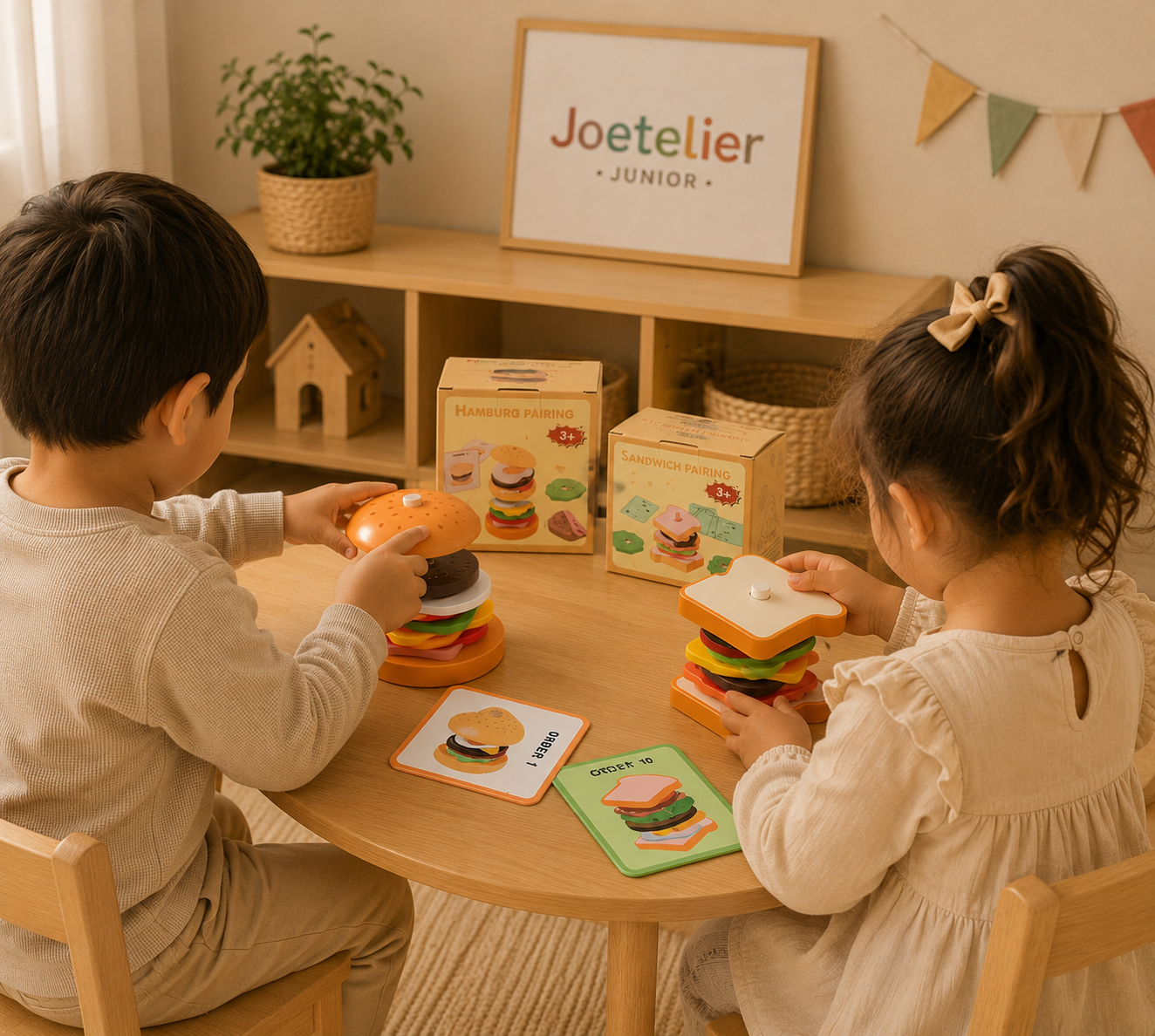 Wooden Burger Sandwich Toy