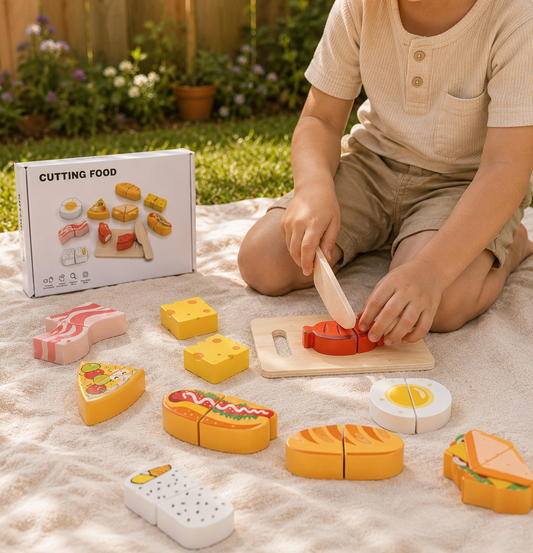 Wooden Simulation Play Kitchen Cutting Set