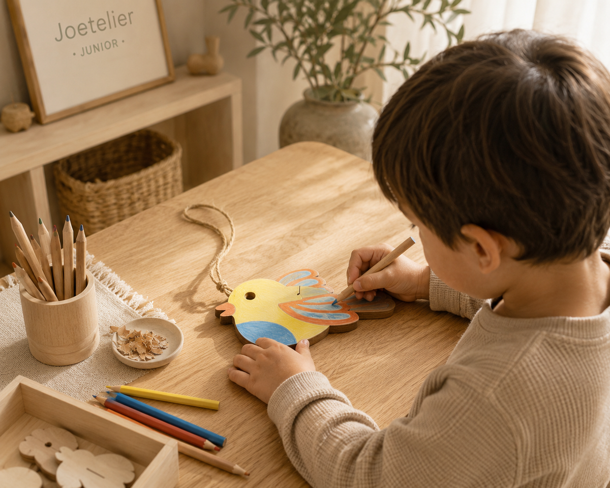 4pcs Wooden Bird Jigsaw Craft Kit