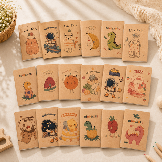 Cartoon Mini Notebooks Set
