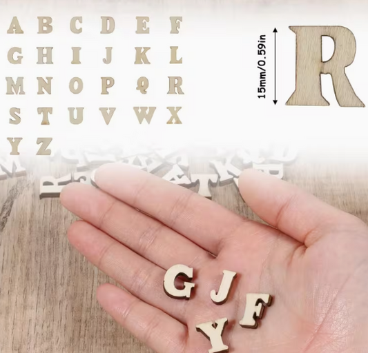 Bohemian Wood Burning Letters 100pcs