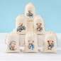 Bear Moon Drawstring Gift Bags Blue Set