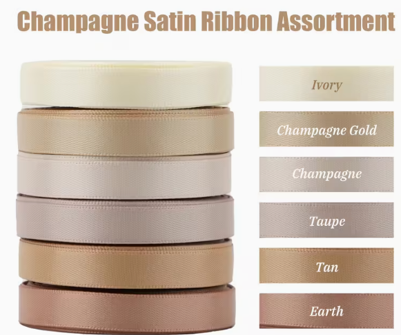 Satin Ribbon Assortment 6 Rolls