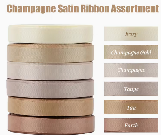 Satin Ribbon Assortment 6 Rolls