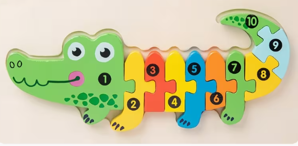 Wooden Number Puzzle – Choose Your Character