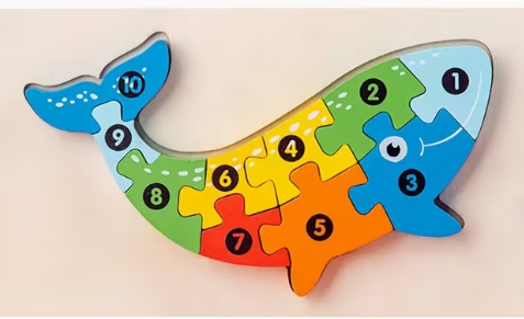 Wooden Number Puzzle – Choose Your Character